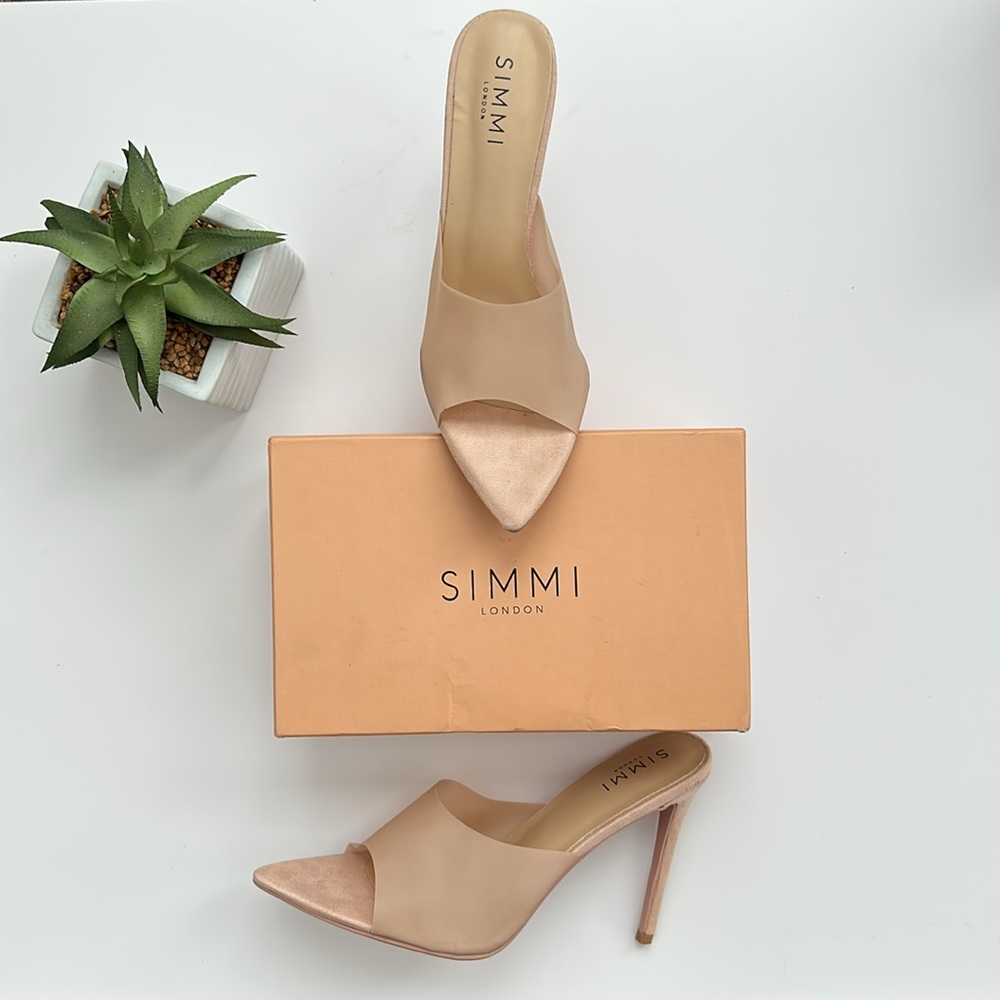 SIMMI LONDON | Ayla Stiletto Heels | Baby Pink Frost | Size 10